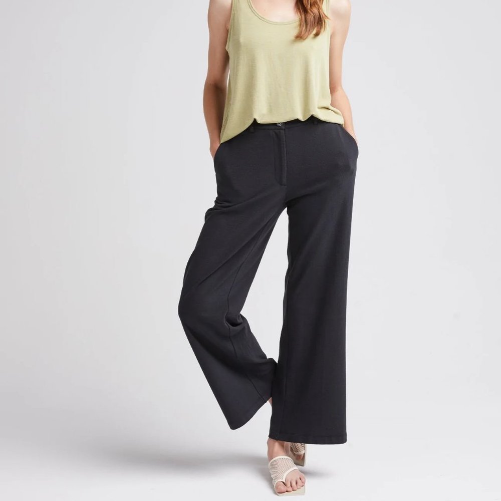 Women's Rustic Cotton Wide Leg Trouser - XS